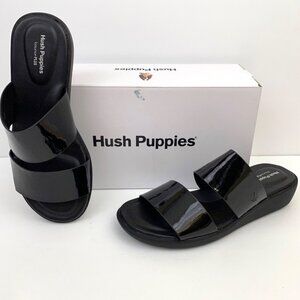 Hush Puppies Brite Jells Slide Black HW06771-001 Sandals Slip on Slides Womens 6
